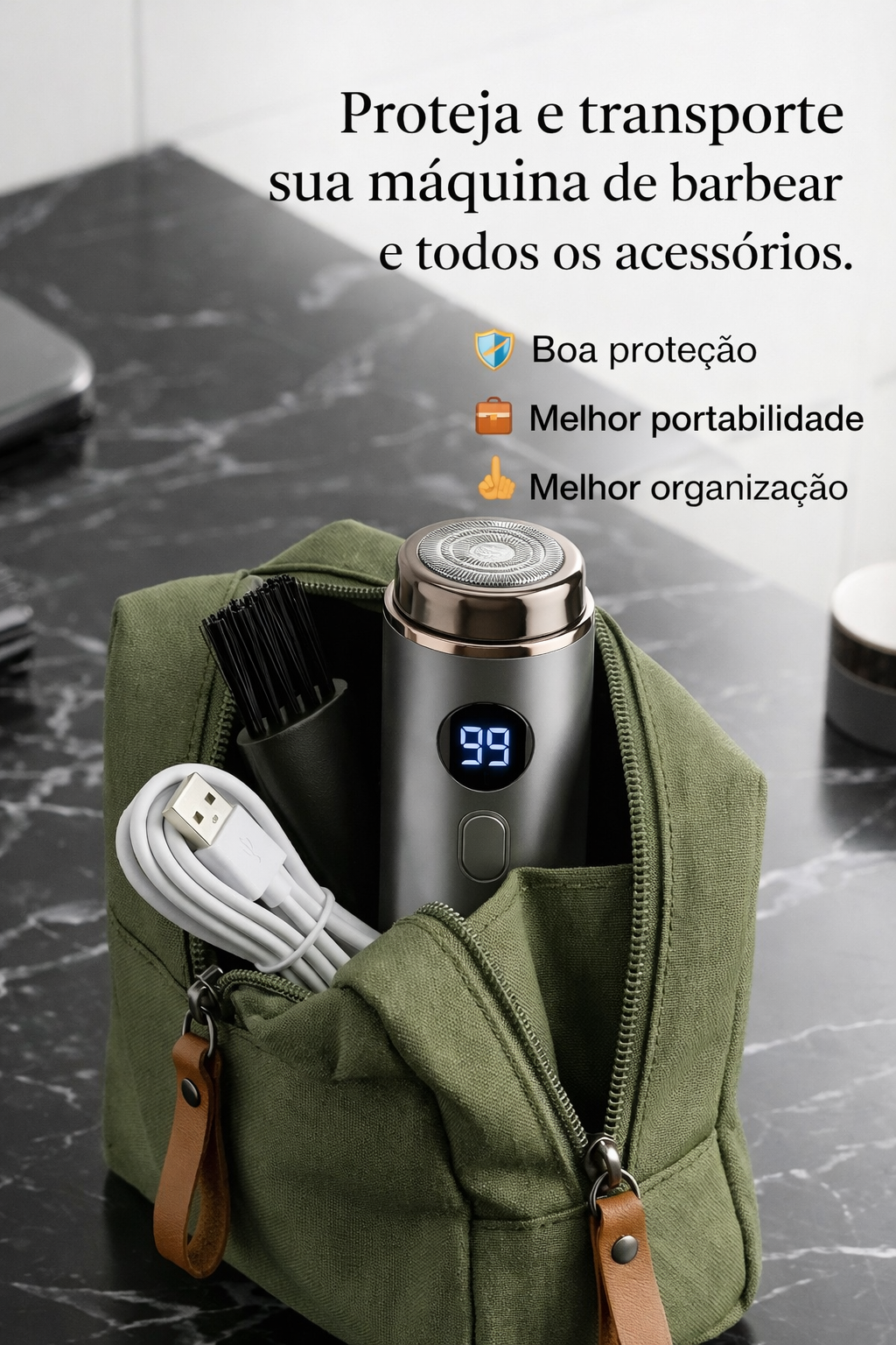 Estojo para a sua Máquina de barbear